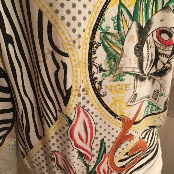 RARE FIND!! vintage y2k christian Audigier hoodie with satin hood! - Picture 11 of 17